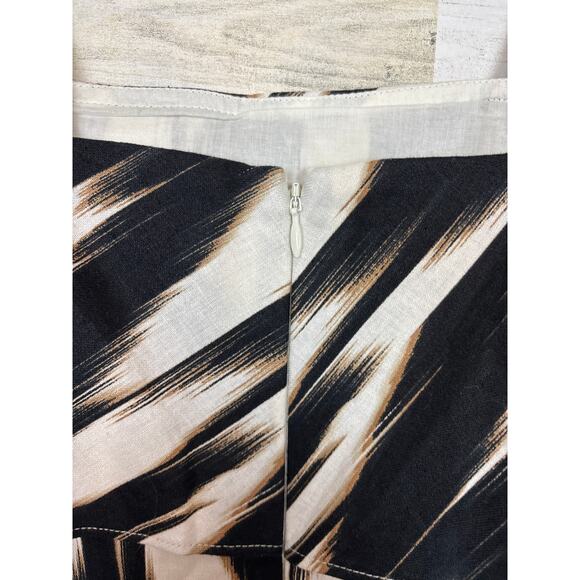 Banana Republic Women’s 4 Black Gold Linen Blend Lined Modern Mini Dress NEW - Picture 6 of 6